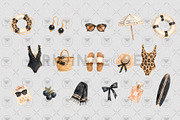 Coastal Chic Summer Clipart, a Decorative Illustration by BigCakeBee (Thumbnail 3 of 4)