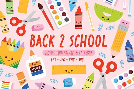 Back to School Vector Illustrations, an Education Illustration by taraleicreative