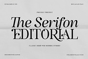 The Serifon Editorial, a Serif Font by Black Studio (Thumbnail 1 of 17)