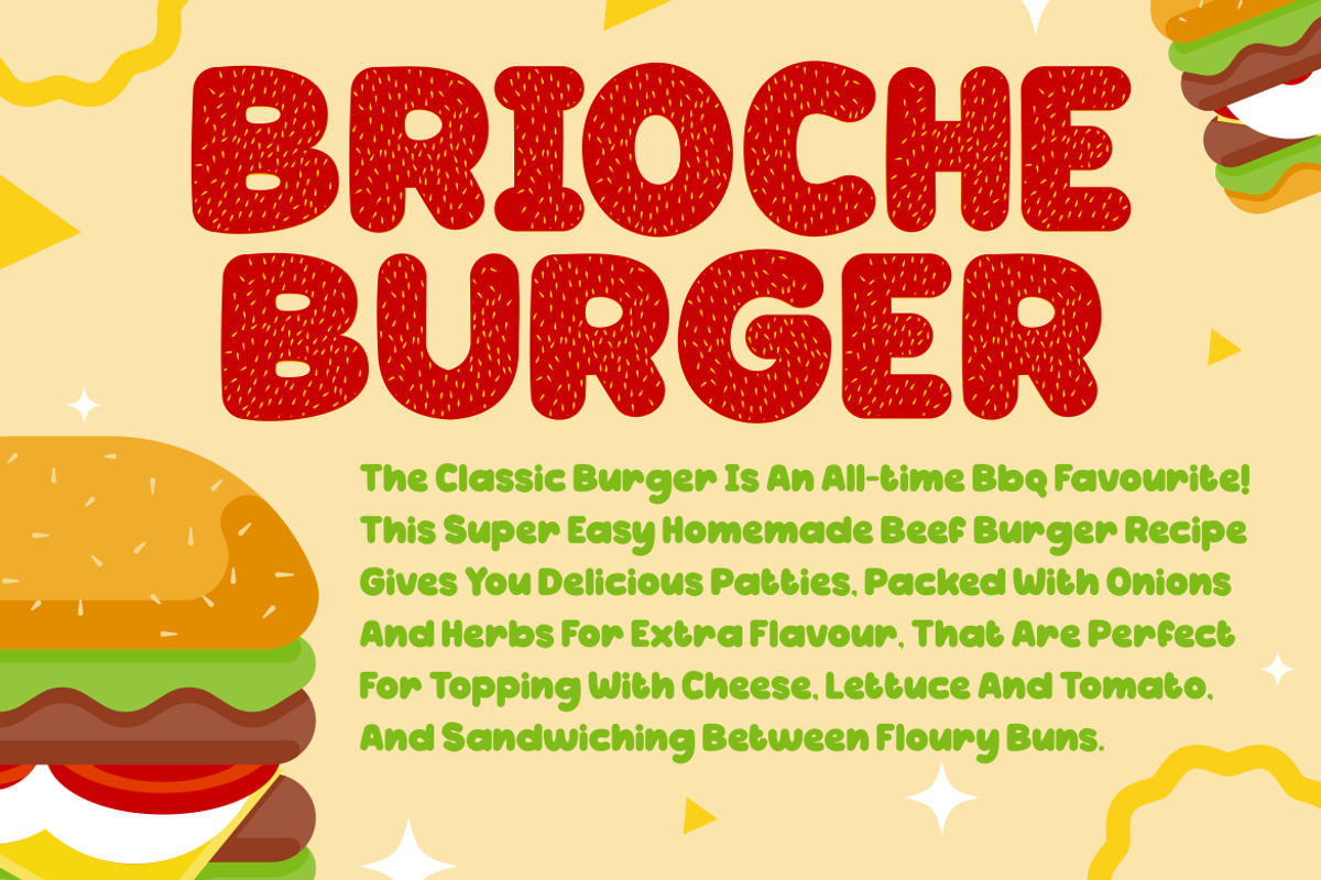 Smoky Maple - Display Burger Font, a Font by PutraCetol Studio (Photo 6 of 11)