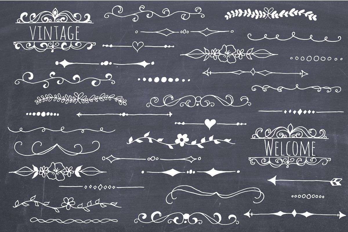 Hand Drawn Text Dividers Vector preview 2