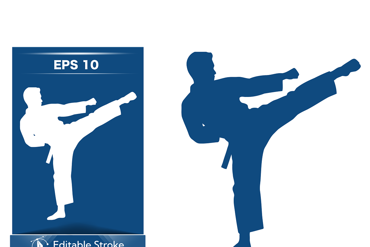 Dynamic Karate Action Vector, a Sport Illustration by CarWrap design (Photo 1 of 4)