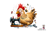 Funny Chicken Seamstress PNG Bundle, a Graphic by Clipart Bloom (Thumbnail 7 of 16)