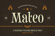 Mateo a Western Vintage Display Font