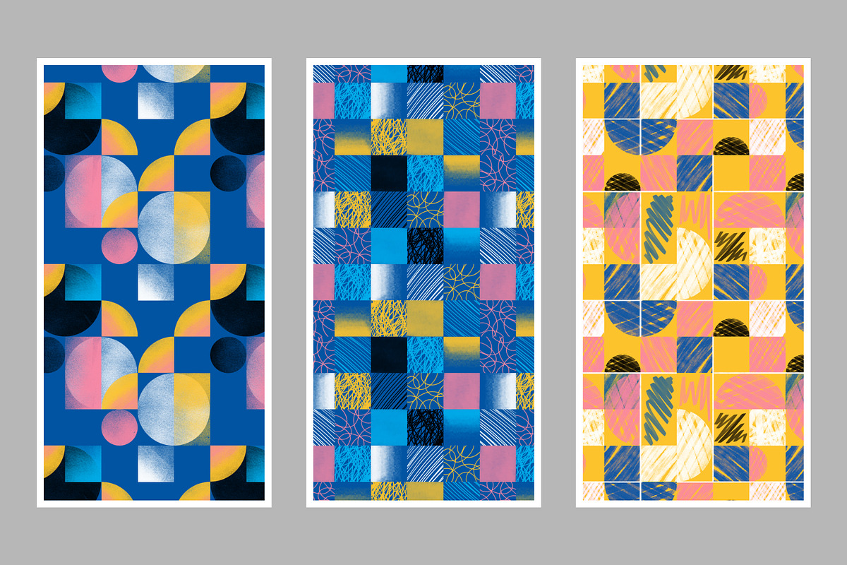 12 Geometric Textured Patterns, a Pattern Graphic by Joseph Chernashki (Photo 6 of 10)