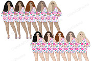 Aloha Girls | Summer Clipart, a Person Illustration by GlamArtZhanna (Thumbnail 5 of 5)