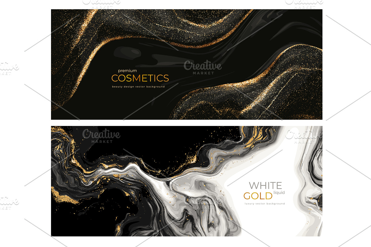 White gold liquid background, an Illustration by Stock-Smart-Start