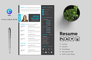 Clean and creative minimal resume, a Resume Template by Blackcloud_Creations (Thumbnail 1 of 5)