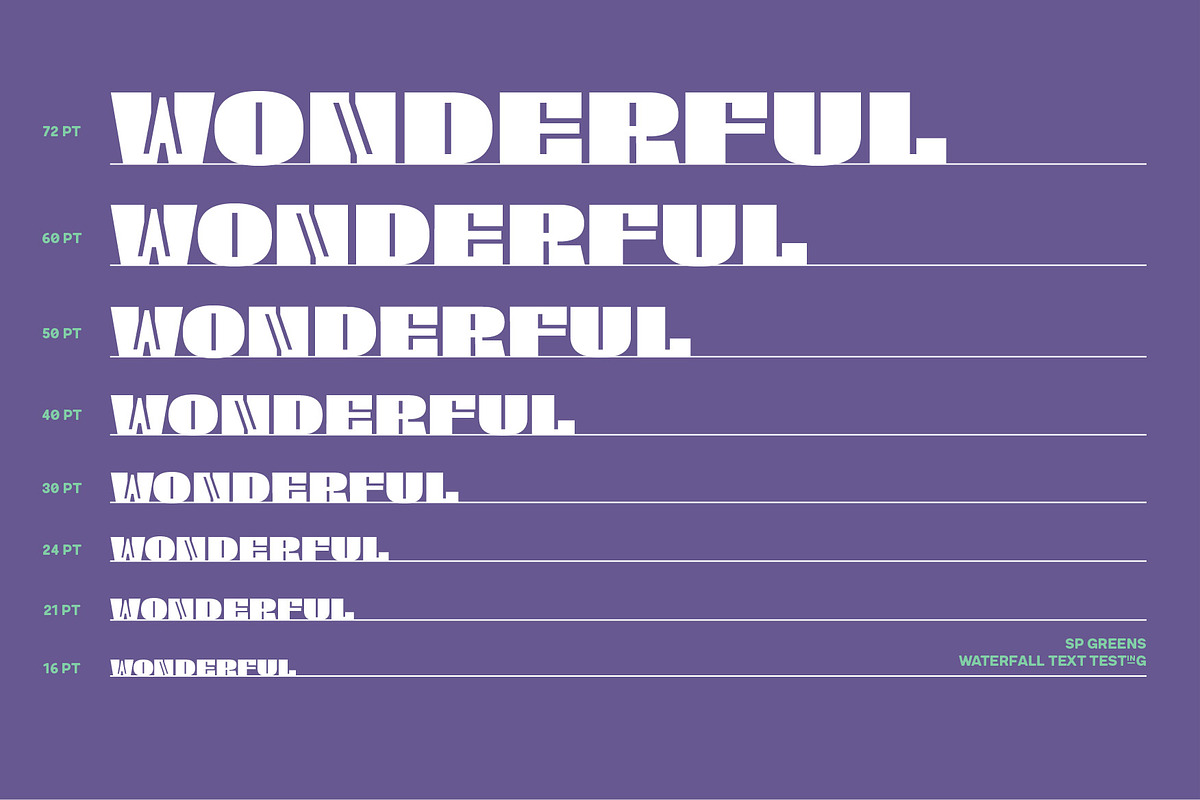 SP GREENS Font Display, a Sans Serif Font by Sup.Port Studio (Photo 10 of 13)