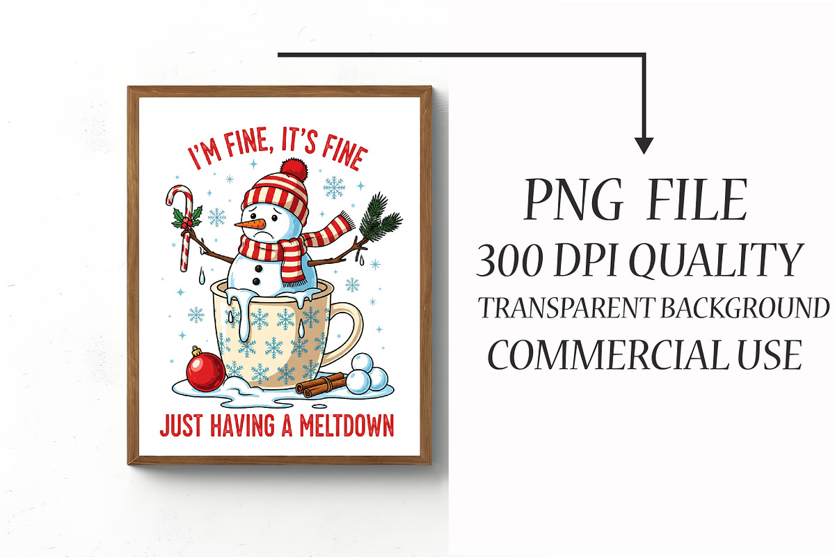Funny Cute Snowman Png, Christmas Pn, an Illustration by Libby Wishes (Photo 3 of 6)