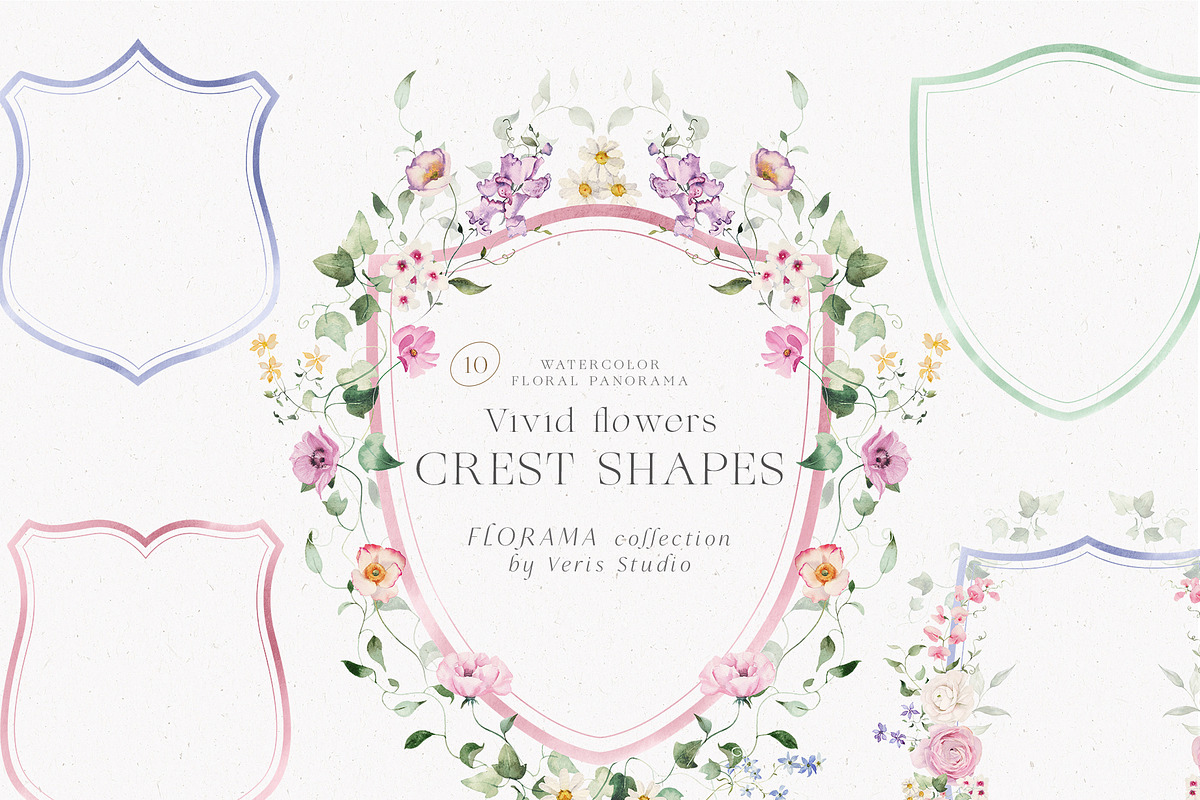 Florama Watercolor Floral Summer Set, a Decorative Illustration by Veris Studio (Photo 13 of 23)