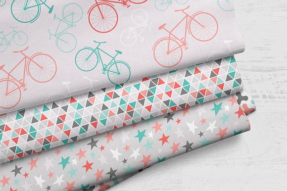 Set of 4 seamless patterns preview 8