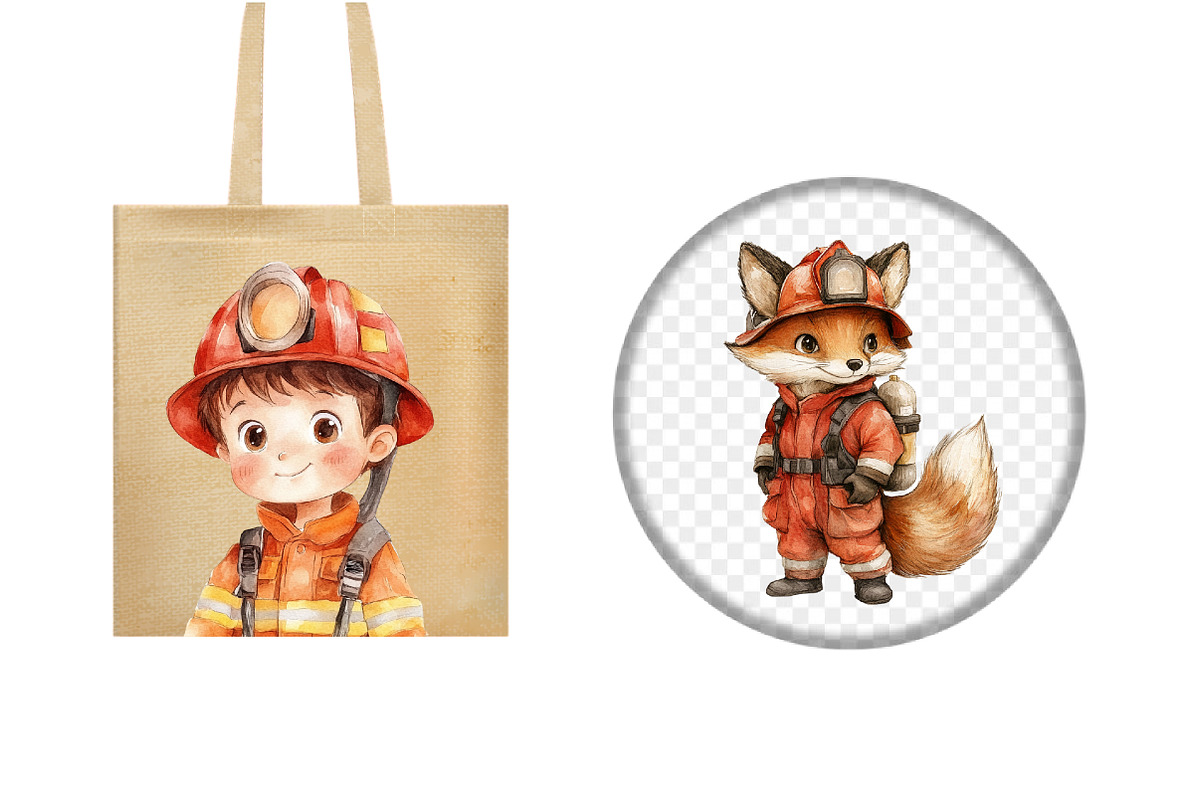 Animals Firefighter Clipart, an Illustration by Design Market (Photo 5 of 5)
