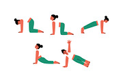 Character Woman Yoga Vol 2 Doodle, a Person Illustration by SLAB! Design (Thumbnail 2 of 3)