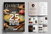 Food Magazine Template, a Magazine Template by MightyDesign (Thumbnail 1 of 6)
