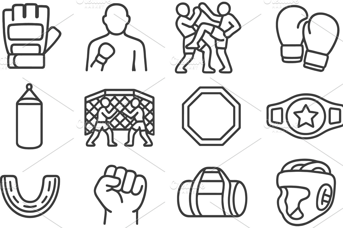Collection of vector line icons, a Sport Illustration by ZinetroN