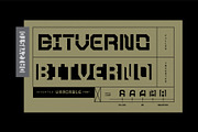 Bitverno - Experimental Sci-fi Font, a Sans Serif Font by Drizy (Thumbnail 2 of 9)