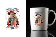 She Loves Jesus and America Too PNG, an Object Illustration by Unique Design Team (Thumbnail 3 of 5)