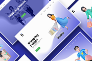 3D Online Shopping Character Kit, a Scene 3D Model by Flat Icons (Thumbnail 2 of 8)