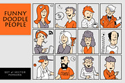 Doodle People Pattern Set, a Pattern Graphic by Savgraf (Thumbnail 6 of 6)