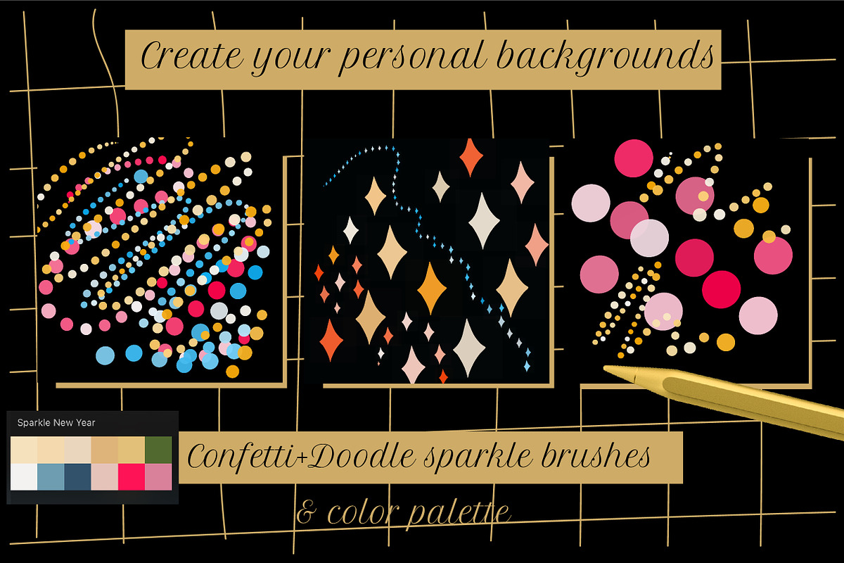 Christmas Procreate brushes BUNDLE, a Brush Add-On by Let's Art