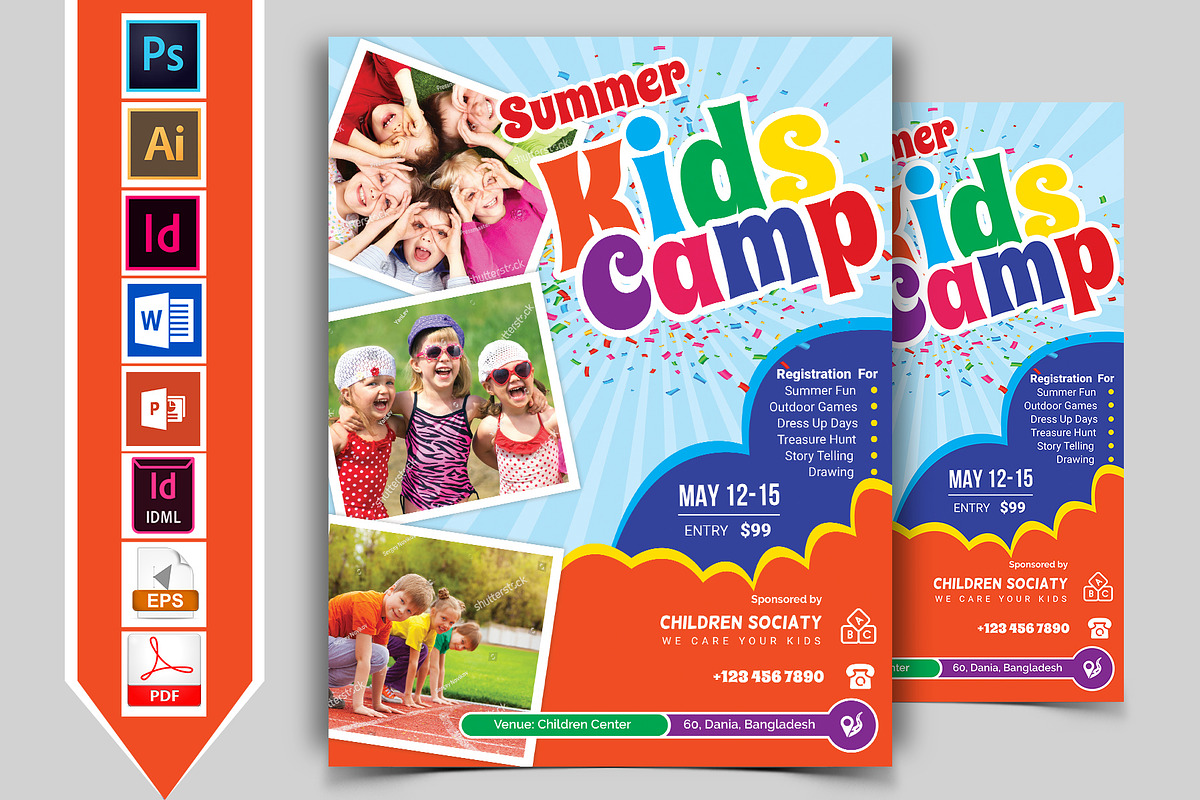 10 Kids Summer Camp Flyers 90% OFF, a Flyer Template by Imagine Design Studio (Photo 3 of 12)