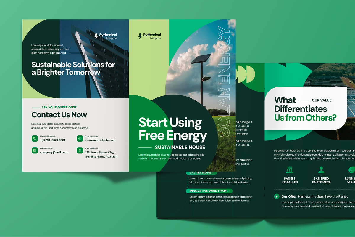 Solar Energy Bifold Brochure, a Brochure Template by MMPixelCraft (Photo 3 of 4)