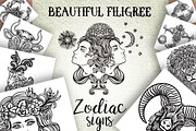Set of beautiful zodiac signs, an Animal Illustration by shik-shik (Thumbnail 1 of 7)