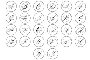 Split Monograms In Script Style