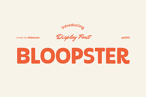 Bloopster - Bold Display Font, a Font by Studio Moara