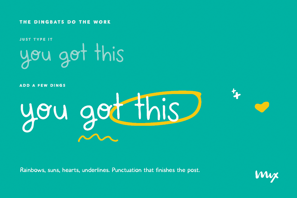 Happy Friday - Font & Dingbat Duo, a Handwritten Font by Mix Fonts (Photo 4 of 13)
