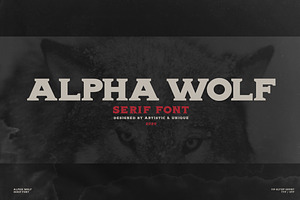Alpha wolf - Serif font