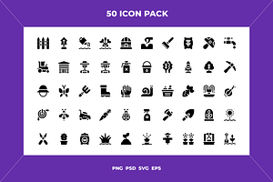 Gardening icons, an Outline Icon by Wencory