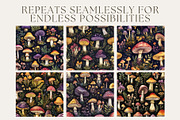 12 Darkwood Shrooms Seamless Pattern, a Pattern Graphic by Inknfolly (Thumbnail 2 of 7)