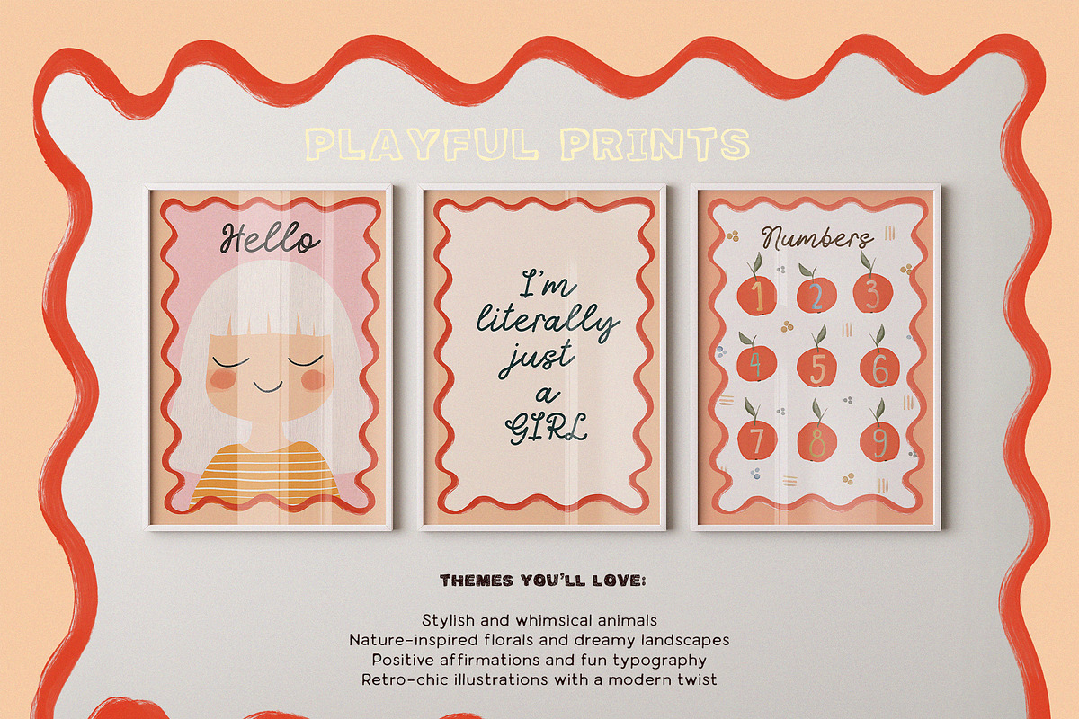 PLAYFUL PRINTS - Whimsical Posters, a Background Graphic by Purple (Photo 2 of 11)