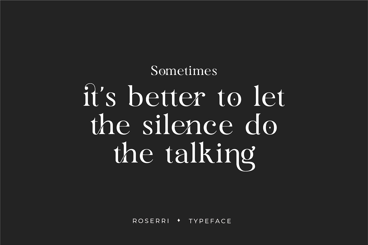 Roserri - Modern Ligature Serif, a Serif Font by Vesvocrea (Photo 11 of 15)