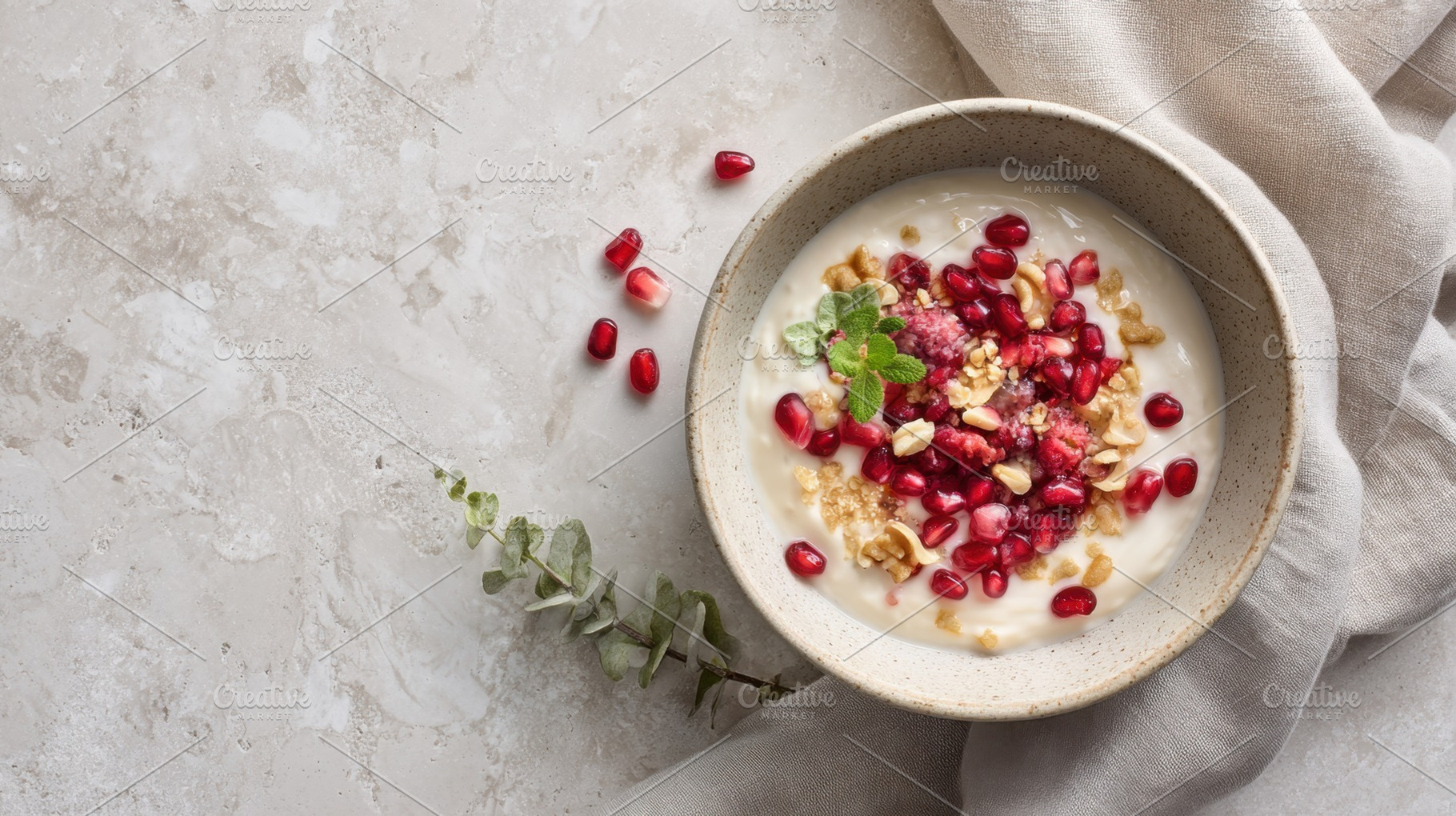 Yogurt bowl with fruit and nuts, a Photo by Beautiful things