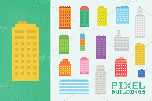 Pixel Buildings Set