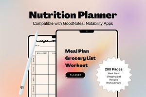 200 Page Digital Nutrition Planner