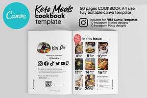 Canva Keto Recipes Cookbook Template