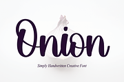 Onion | Script Font, a Script Font by Scratchones (Thumbnail 1 of 8)