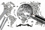 Typography World Map., an Illustration by Moloko88 (Thumbnail 1 of 7)