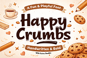 Happy Crumbs Playful With Doodles, a Handwritten Font by cocodesign (Thumbnail 1 of 8)