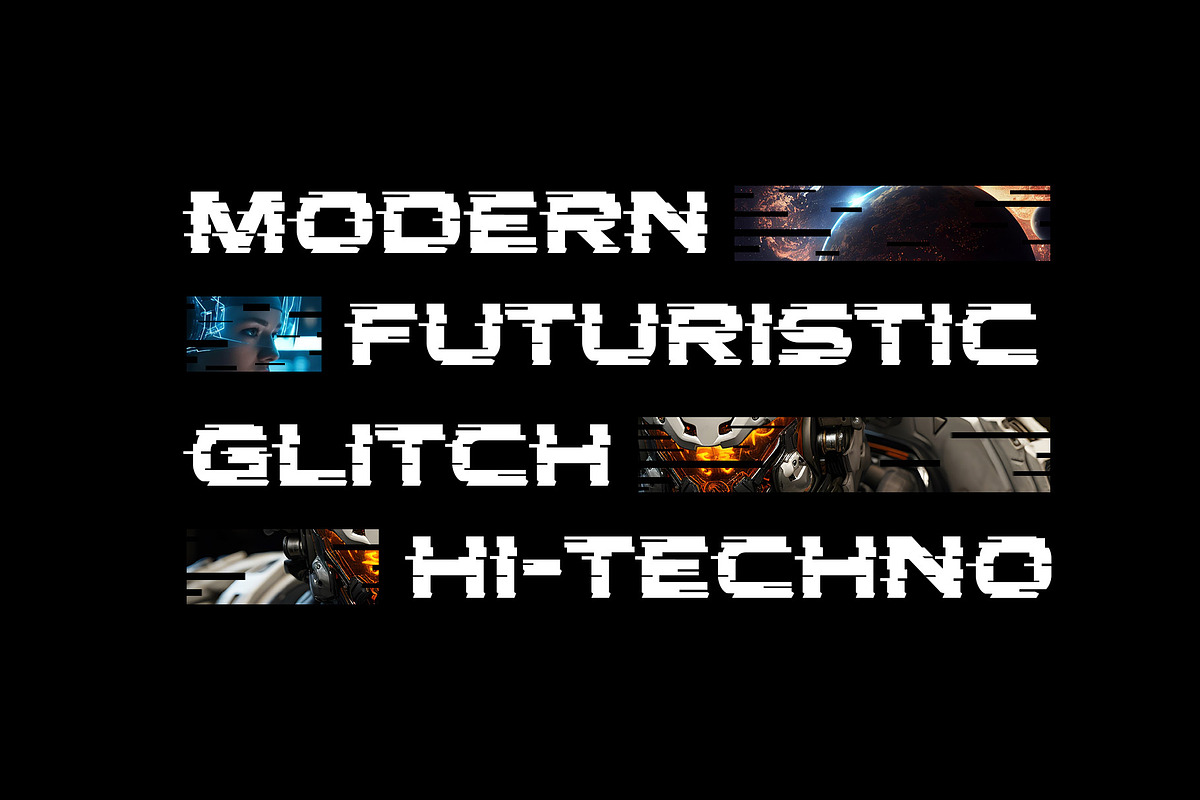 Vorcas Glitch Font, a Sans Serif Font by RantautypeStudio (Photo 12 of 15)