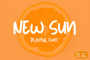 New Sun Playful Font, a Sans Serif Font by YandiDesigns