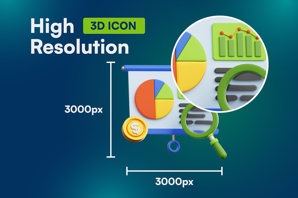 20 Finance 3D Icon Set, an Object 3D Model by Bilicube Studio (Photo 2 of 6)