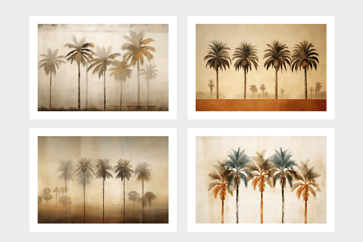 Palm Co · Peaceful Palm Tree Row, a Decorative Illustration by milatovar (Photo 2 of 16)