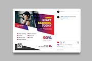 Gym Fitness Instagram Post Design, a Social Media Template by VectStock (Thumbnail 3 of 3)