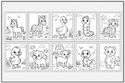 Baby Animals Coloring Pages, an Animal Illustration by Lamia Emad (Thumbnail 3 of 5)