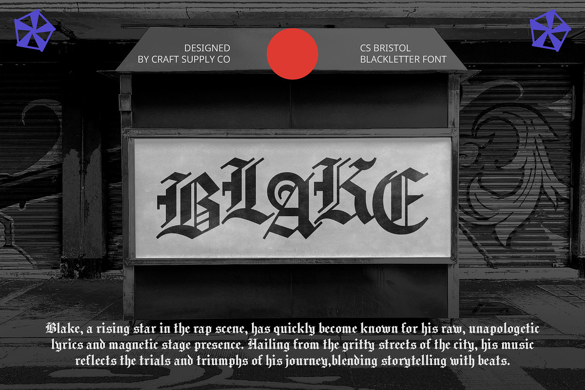 CS Bristol – Blackletter Font, a Blackletter Font by Craft Supply Co. (Photo 2 of 8)